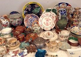 Asian Porcelain, pottery, metal & enamel 