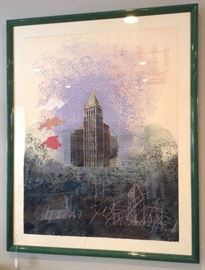 Cityscape, Annabel Hewitt, (British),mixed media, 43x34.