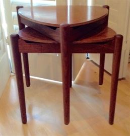 Pair of Mid-Century Wooden Stools/Tables