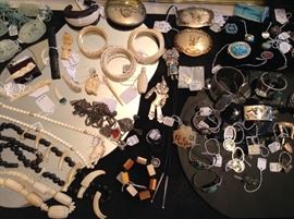 Excellent Jewelry incl. Silver, Native American, Carved Bangles, & Fashion 