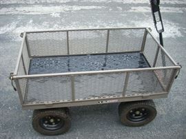 Wagon that converts to just a platform and no side rails, just one side can "open", or use the "dump" option!