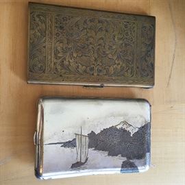 Vintage cigarette cases.