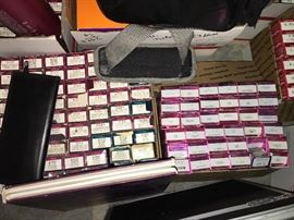 The basement is like a hair salon. Lots of beauty supplies!