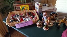 Vintage Christmas Ornaments & Hummel Figurines