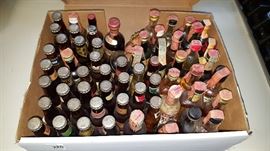 Box of Collectible mini Liquor & Beer Bottles $225