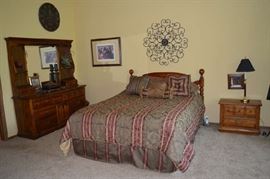 Queen Bed - Pine Headboard