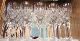 Vintage Gold Rim Crystal Stemware