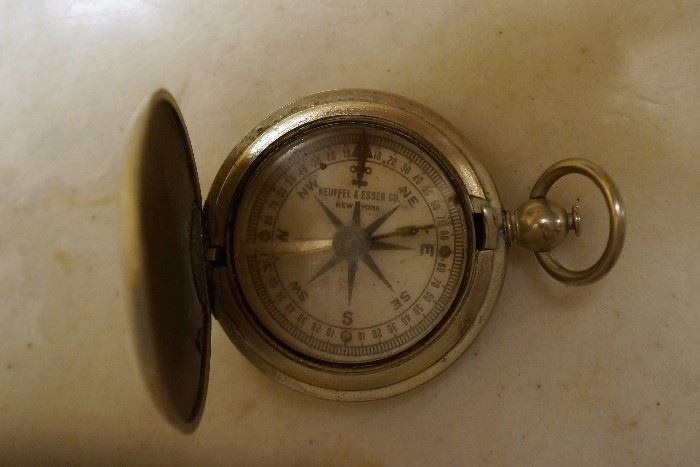 Keuffel and Esser pocket compass (not sterling)