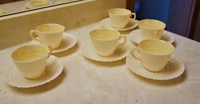 Belleek cups and saucers
