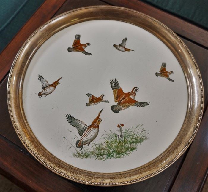 Sterling and enamel tray