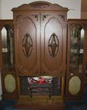 Electric Fireplace Entertainment Center w/Bar