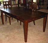 Walnut Finish Dining Table Set 4/Chairs
