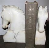 Marble Horse Head Bookends
