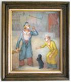 Clown Paintings Signed, Szarka