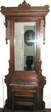 1880's  Victorian Walnut & Marble Hall Tree
90" H x 37" W x 14" D