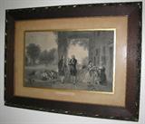 Antique Oak Framed Print, "The Home of Washington"