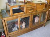 Antique Oak Display Cabinets