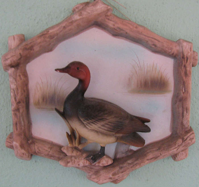Vintage Pottery Duck Wall Plaque