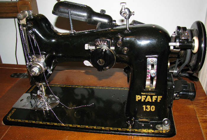 PFAFF 130 Industrial Heavy Duty Sewing Machine
with Storage Cabinet & Stool