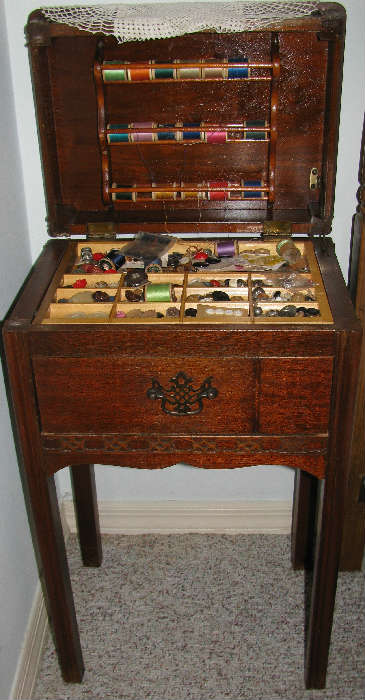 Vintage Sewing Table Cabinet