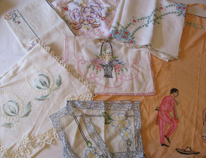 Hand Embroidered Tableclothes, Runners
