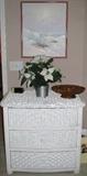 White Wicker Chest of Drawers