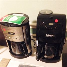 Gevalia coffee maker ($25.00), Cuisinart automatic grind & brew ($75.00)