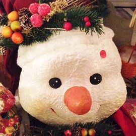 Christmas 14" tall snow man head ($20.00)