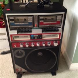 Sanyo double cassette/8 track singing and recording machine ($40.00)