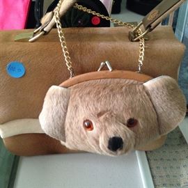 Calfskin purse and litter bear small purse as purse in purse ($100.00).