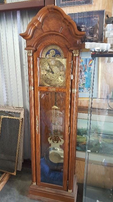 Pearl grandfather clock