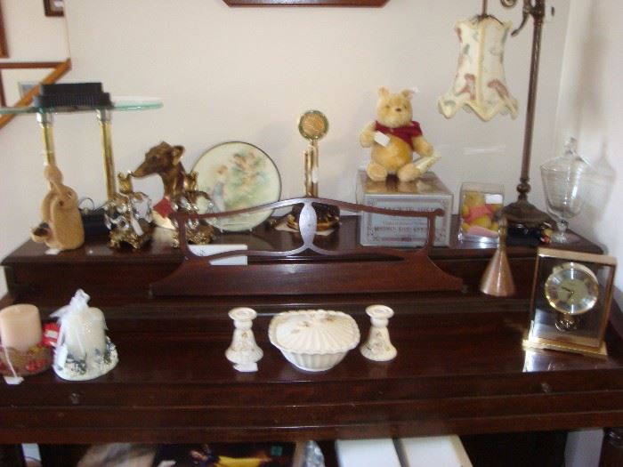 Assorted items and piano