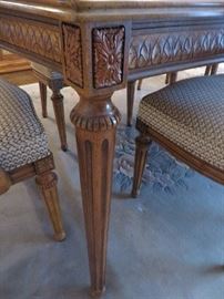 Italian Style Dining Table & Chairs  (Detail of Table)
Davis Cabinet Company  Nashville TN
