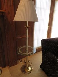 Brass Tray Table Floor Lamp (pair) only one in Photo

