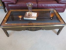 Chinoiserie Coffee Table with inset Black Beveled Glass
Drexel Heritage
