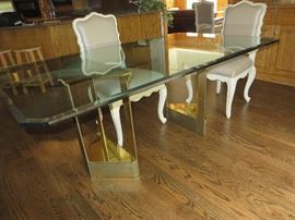 Modern Glass Top Dining Table