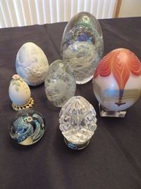 collection of paperweights