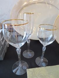 Lennox Crystal           "Monroe"							Wine Goblet, Wine Glass and Champagne (12 of each)								
