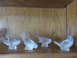 Selection of Lilique Birds / Sparrows