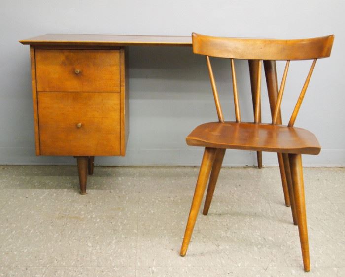 Planner Group by Paul McCobb Mid Century Desk & Chair