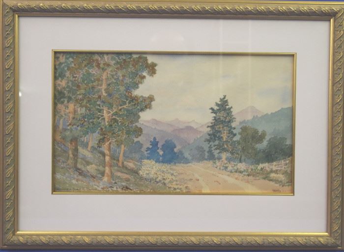 Watercolor, Grandfather Mountain Range, Linville North Carolina