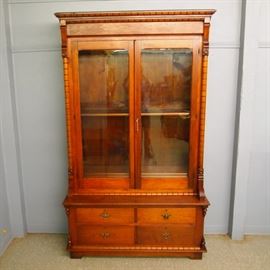 American Victorian Walnut Bookcase