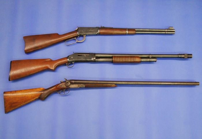 Winchester Model 94 (Serial # 1129096) c. 1939, Winchester Model 97, 12 ga (Serial # 972644) c. 1951, Jansson Sons & Co. 12 ga 