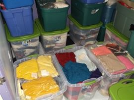 Tubs of Vintage Sweaters