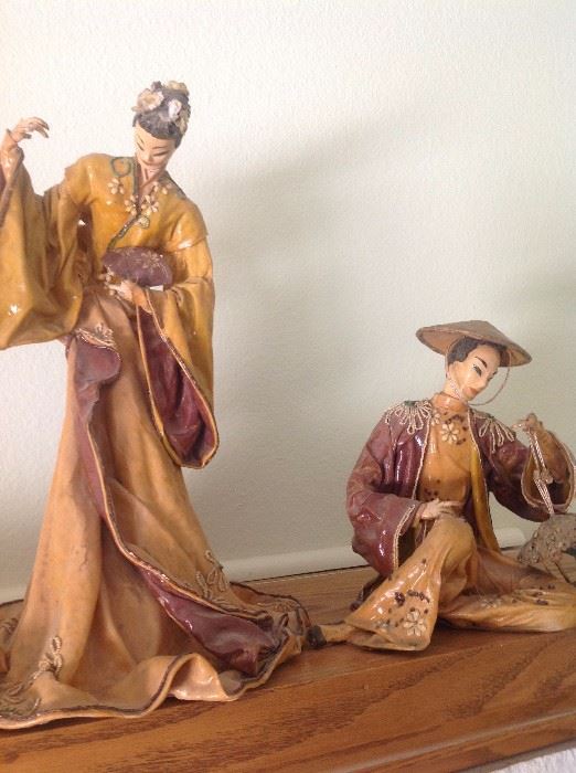 Antique papermache figurines by