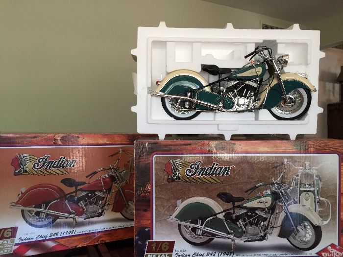 Vintage Indian Motorcycle Models. Brand new in the box!