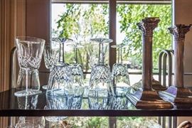 We have many pieces of Waterford crystal stemware in the popular "Lismore" pattern.