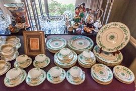 Royal Crown Derby "Derbydale" bone china dinnerware -- a scarce and desirable raised paste enamel pattern