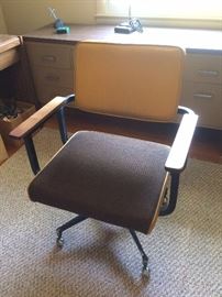 #10 yellow office chair $25