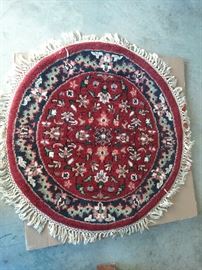 Round wool rug